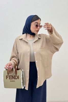 شومیز مانتویی لینن زارا پاگن دار