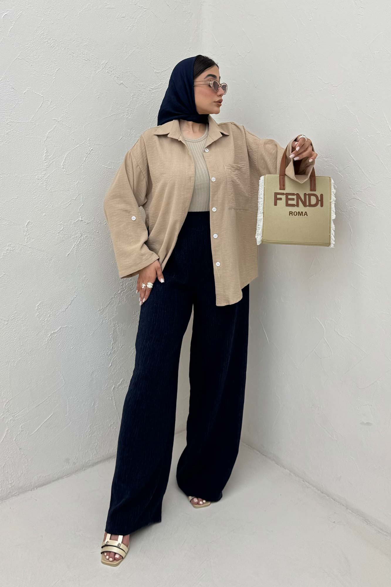 شومیز مانتویی لینن زارا پاگن دار