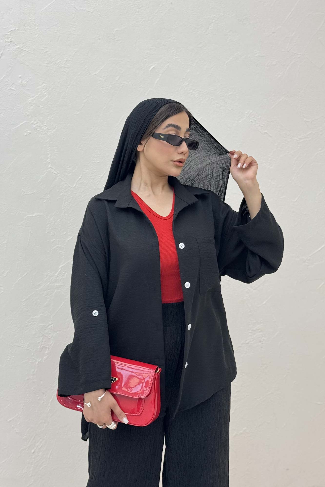 شومیز مانتویی لینن زارا پاگن دار