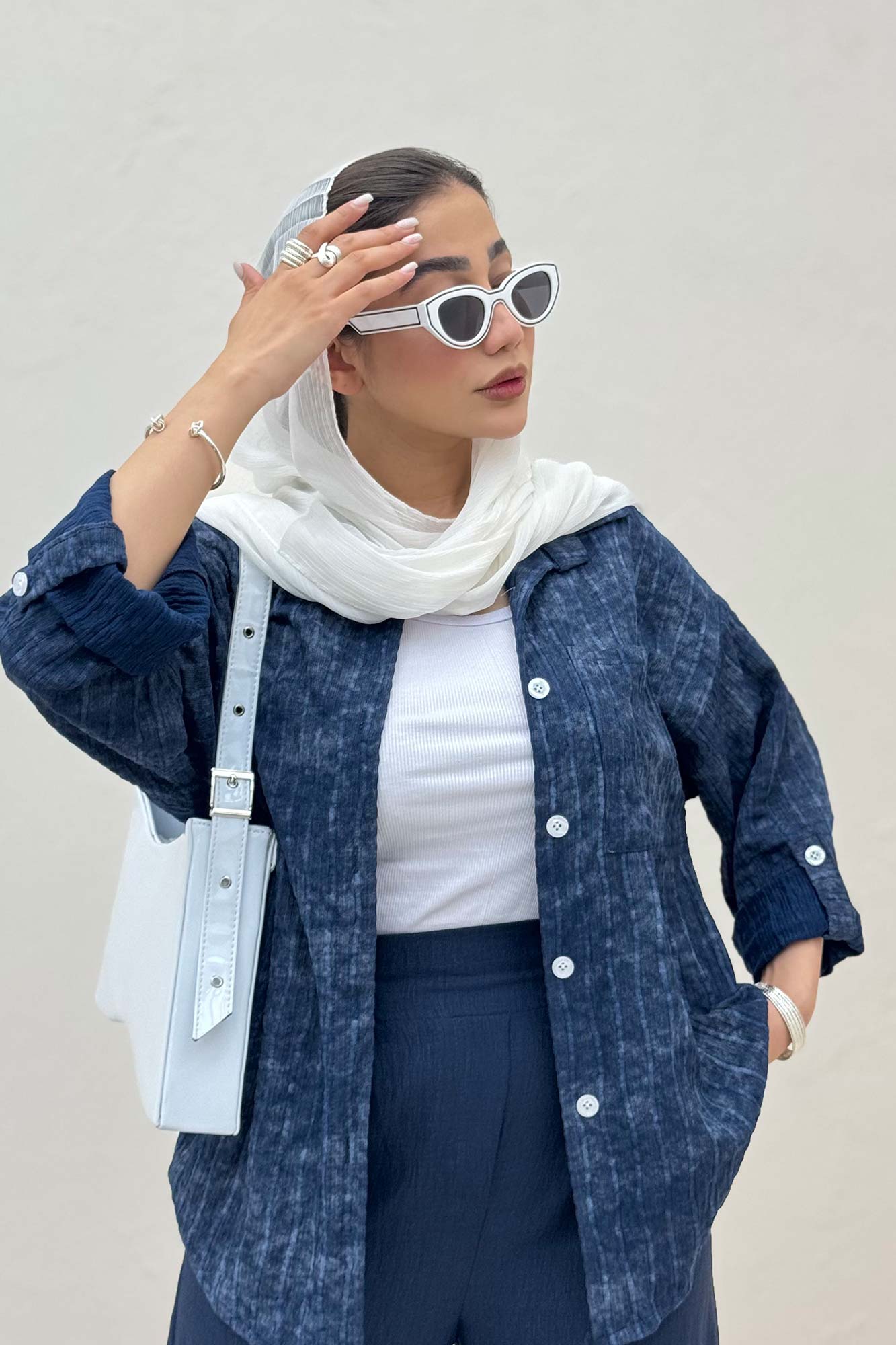 شومیز آلما راه راه تک جیب