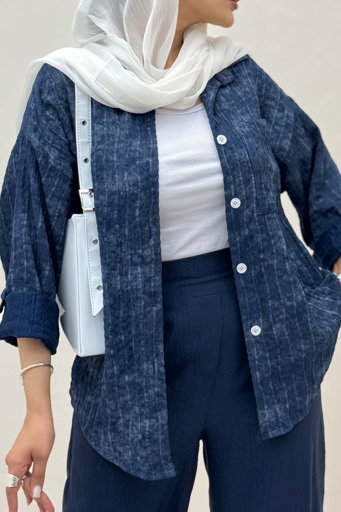 شومیز آلما راه راه تک جیب