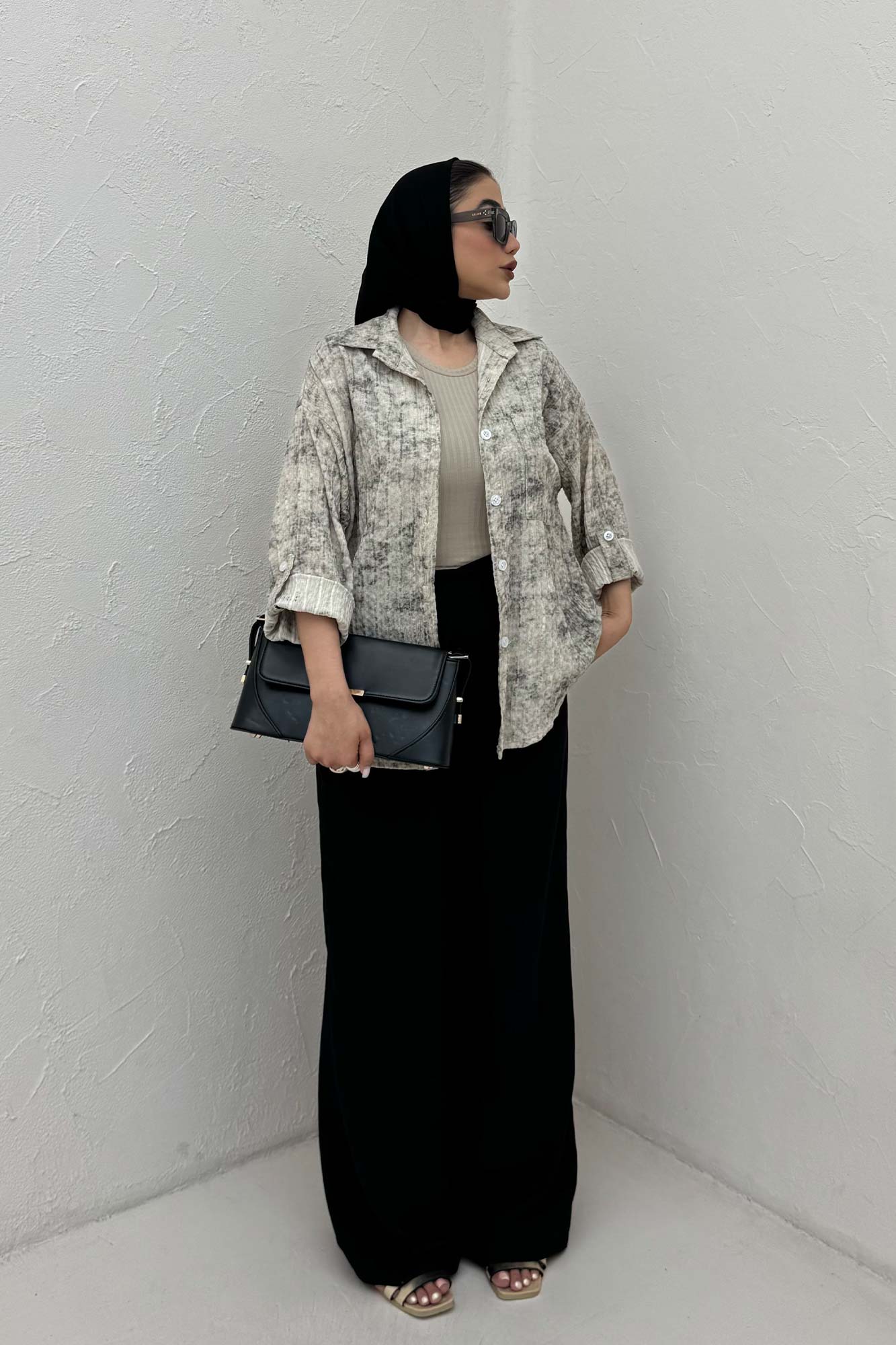 شومیز آلما راه راه تک جیب