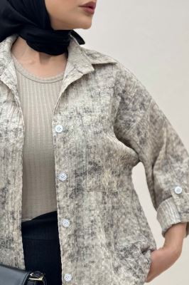 شومیز آلما راه راه تک جیب