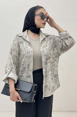 شومیز آلما راه راه تک جیب