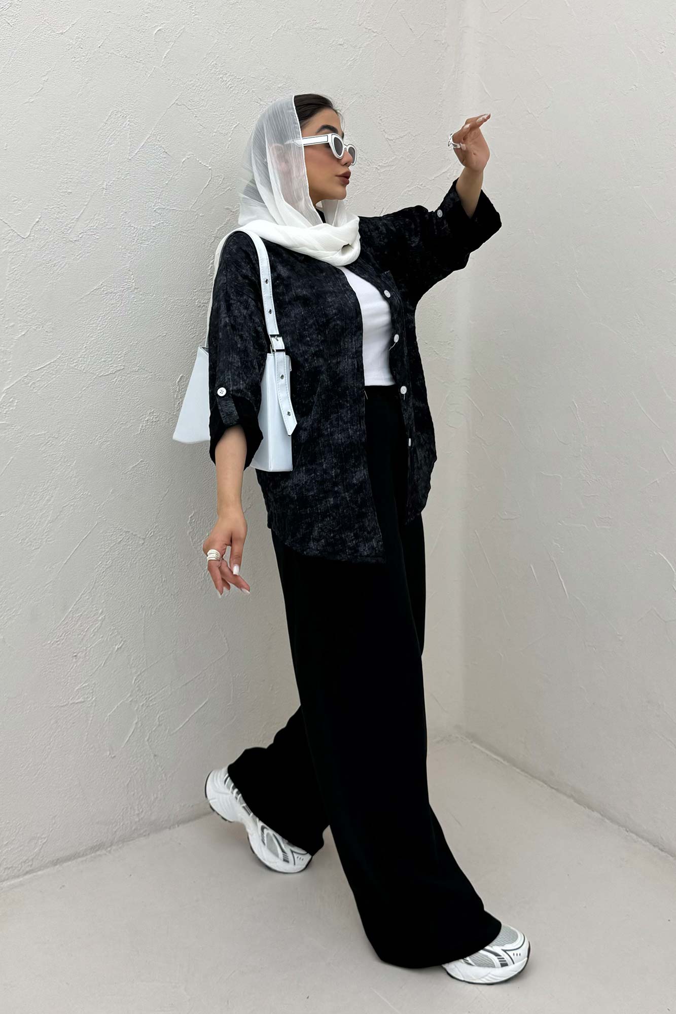 شومیز آلما راه راه تک جیب