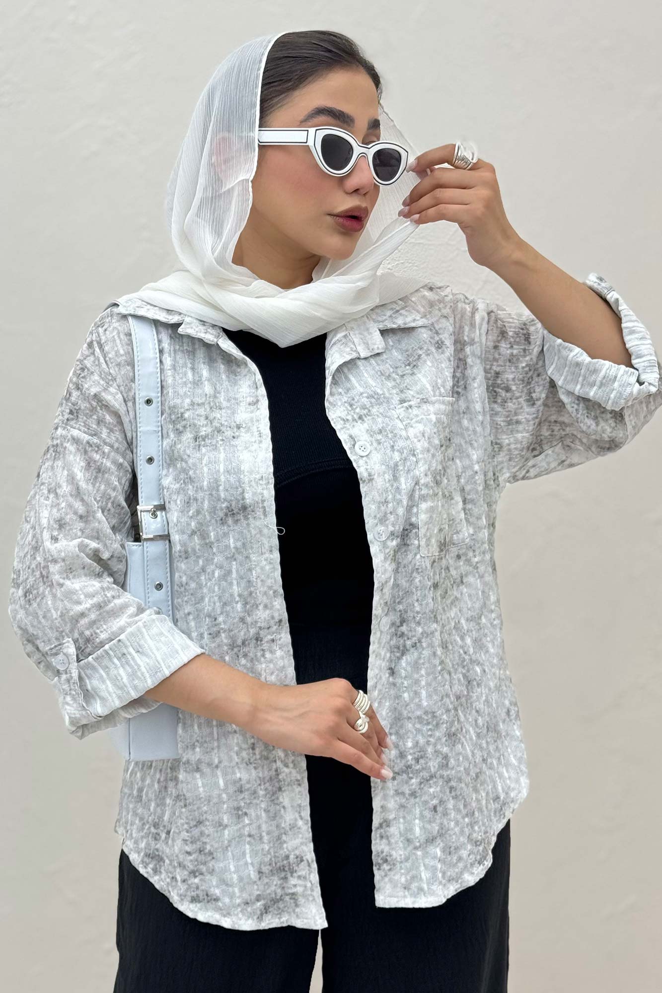 شومیز آلما راه راه تک جیب