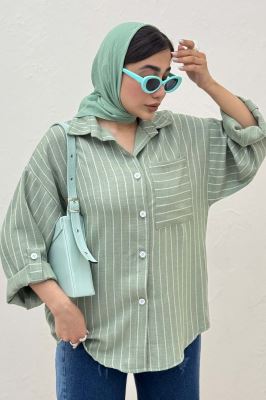 شومیز لینن دیپلمات تک جیب 