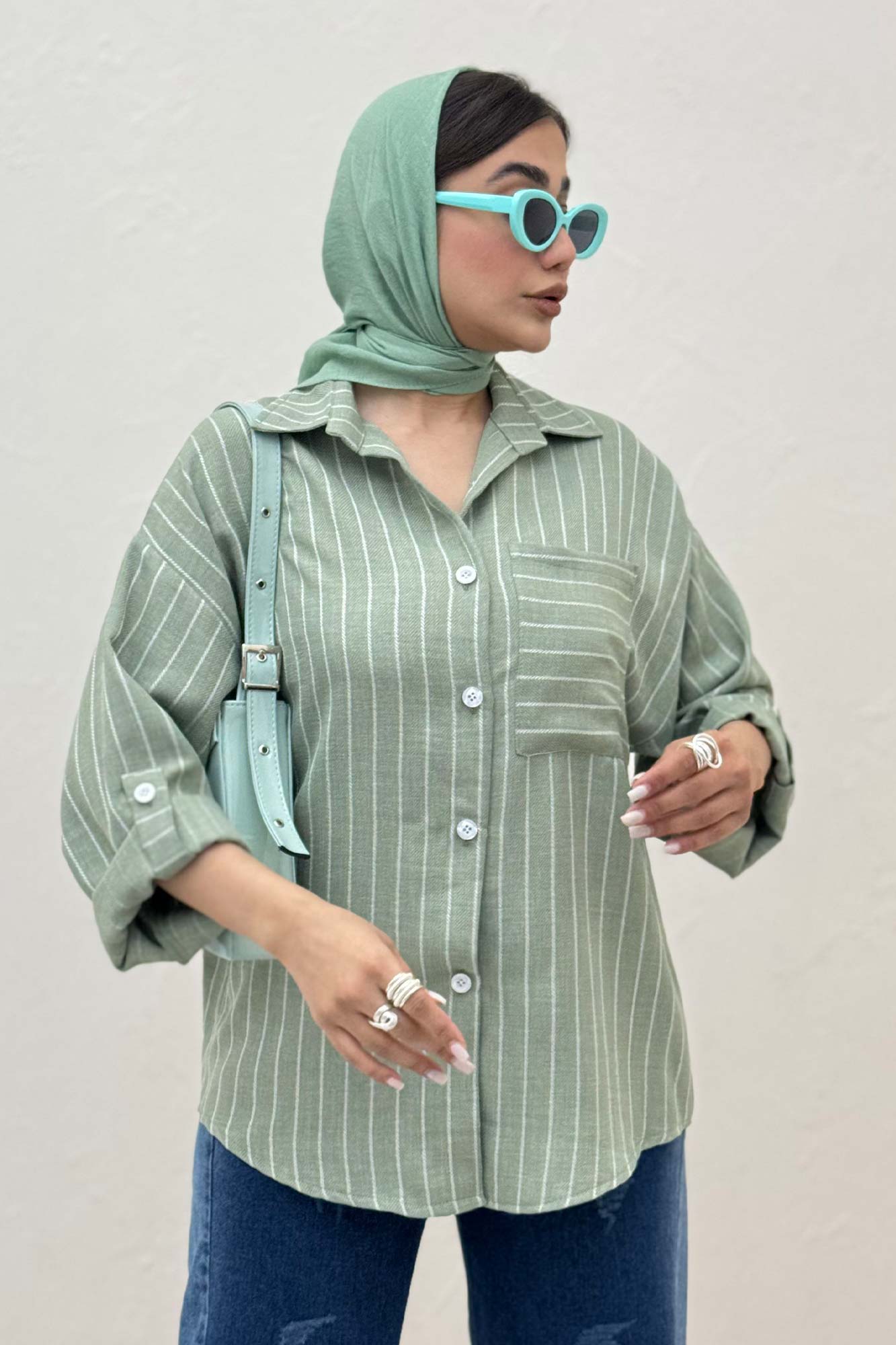 شومیز لینن دیپلمات تک جیب 