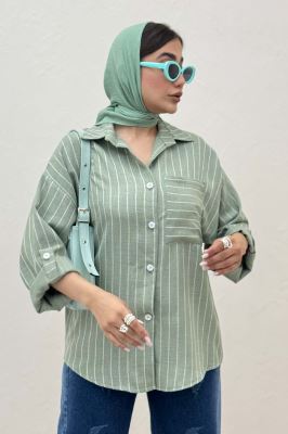 شومیز لینن دیپلمات تک جیب 