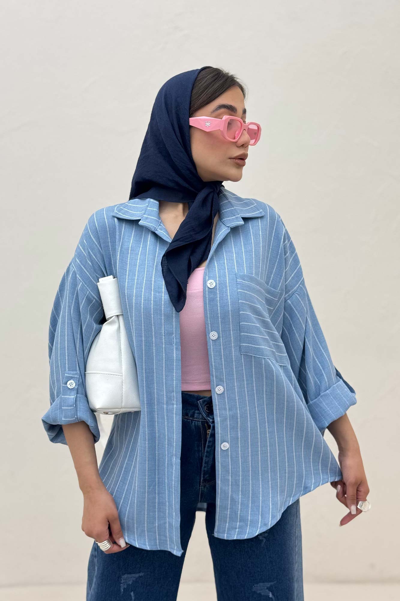 شومیز لینن دیپلمات تک جیب 