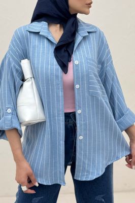 شومیز لینن دیپلمات تک جیب 