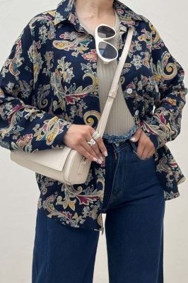 شومیز نخی طرح بته جقه