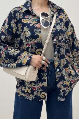 شومیز نخی طرح بته جقه