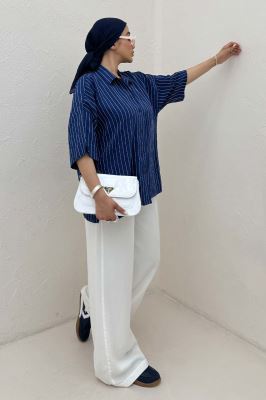 شومیز آستین کوتاه parry راه راه