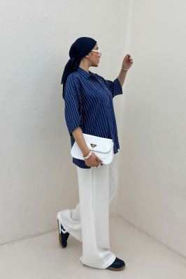 شومیز آستین کوتاه parry راه راه