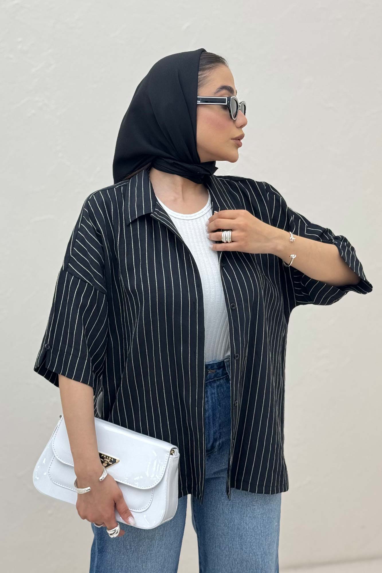 شومیز آستین کوتاه parry راه راه