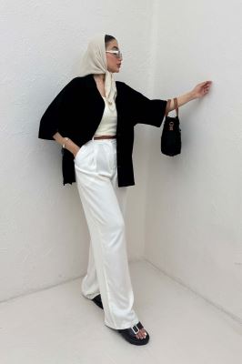 شومیز آستین کوتاه لینن کنفی