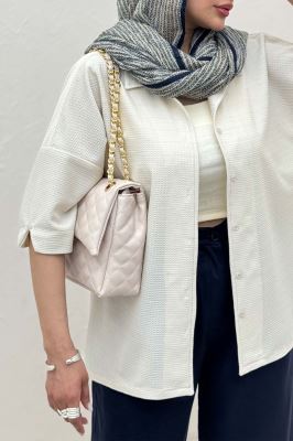 شومیز آستین کوتاه لینن کنفی