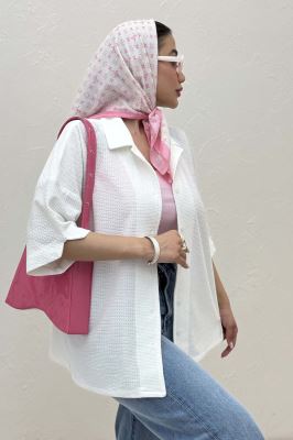 شومیز آستین کوتاه لینن کنفی