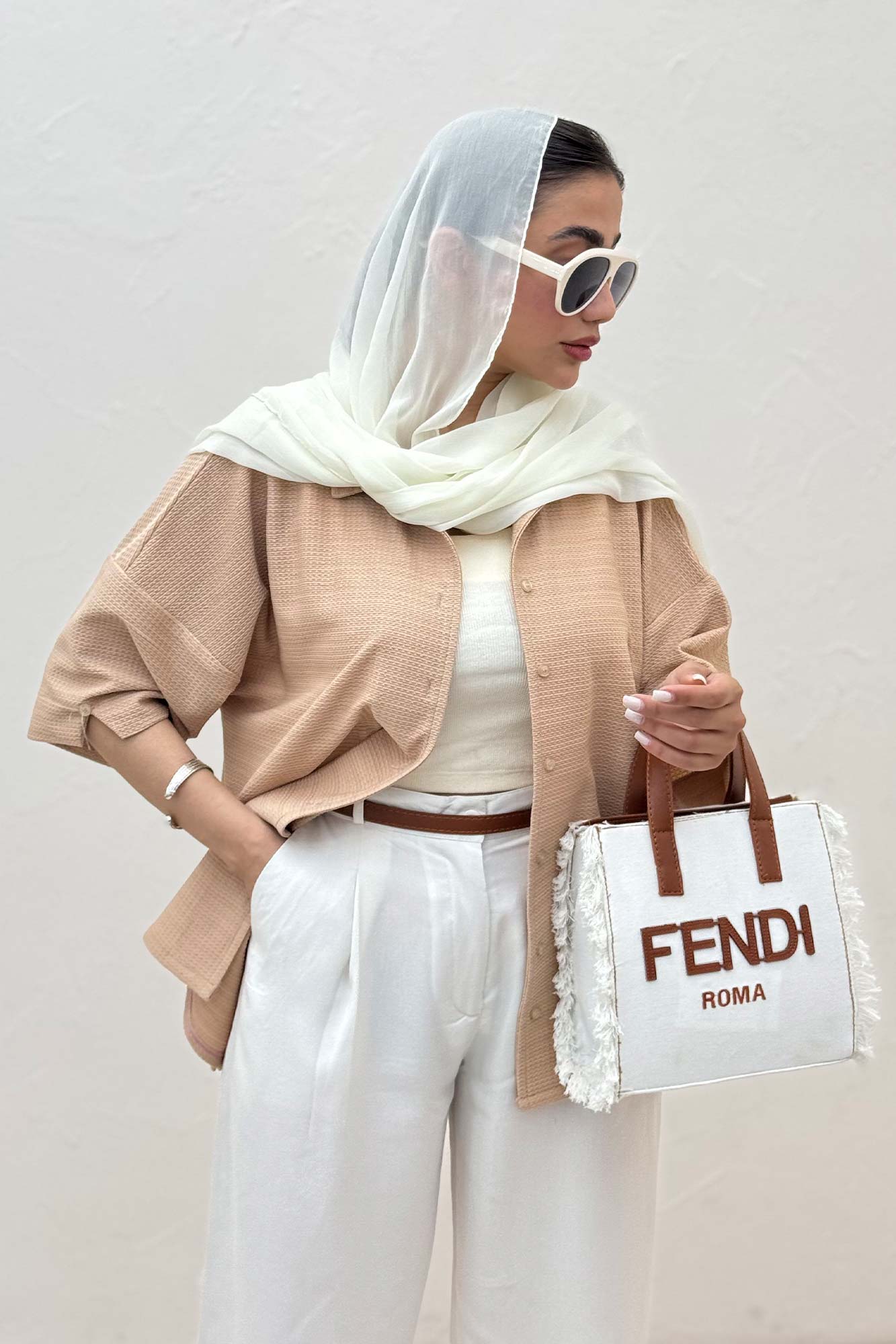 شومیز آستین کوتاه لینن کنفی