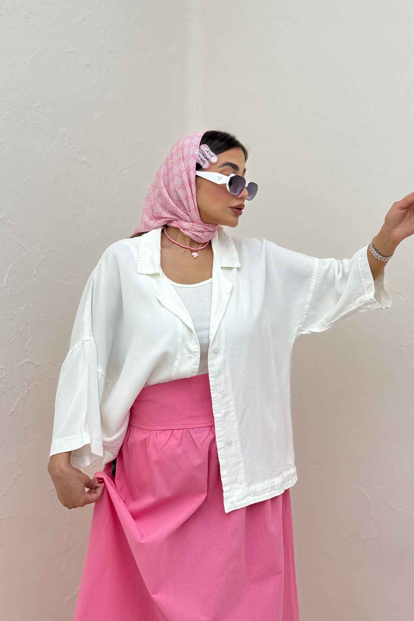 مانتو سیلک یقه شکاری TR