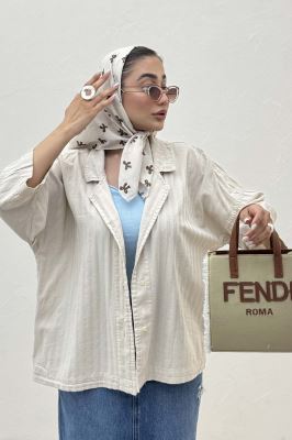 مانتو راه راه یقه شکاری TR