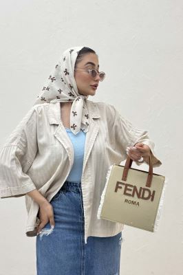 مانتو راه راه یقه شکاری TR