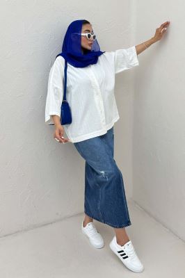 مانتو راه راه یقه شکاری TR