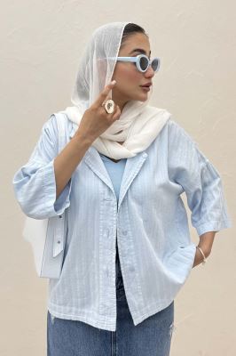 مانتو راه راه یقه شکاری TR