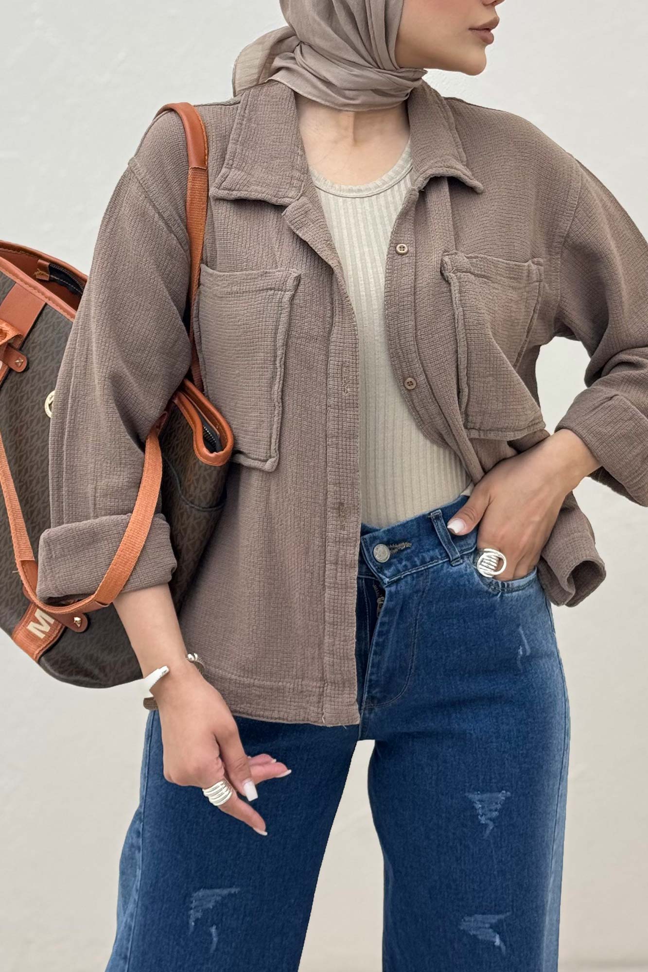 مانتو کنفی کوتاه دو جیب TR