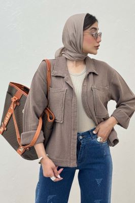 مانتو کنفی کوتاه دو جیب TR