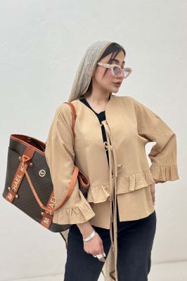 مانتو عروسکی پفکی چین دار لیلین