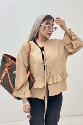 مانتو عروسکی پفکی چین دار لیلین