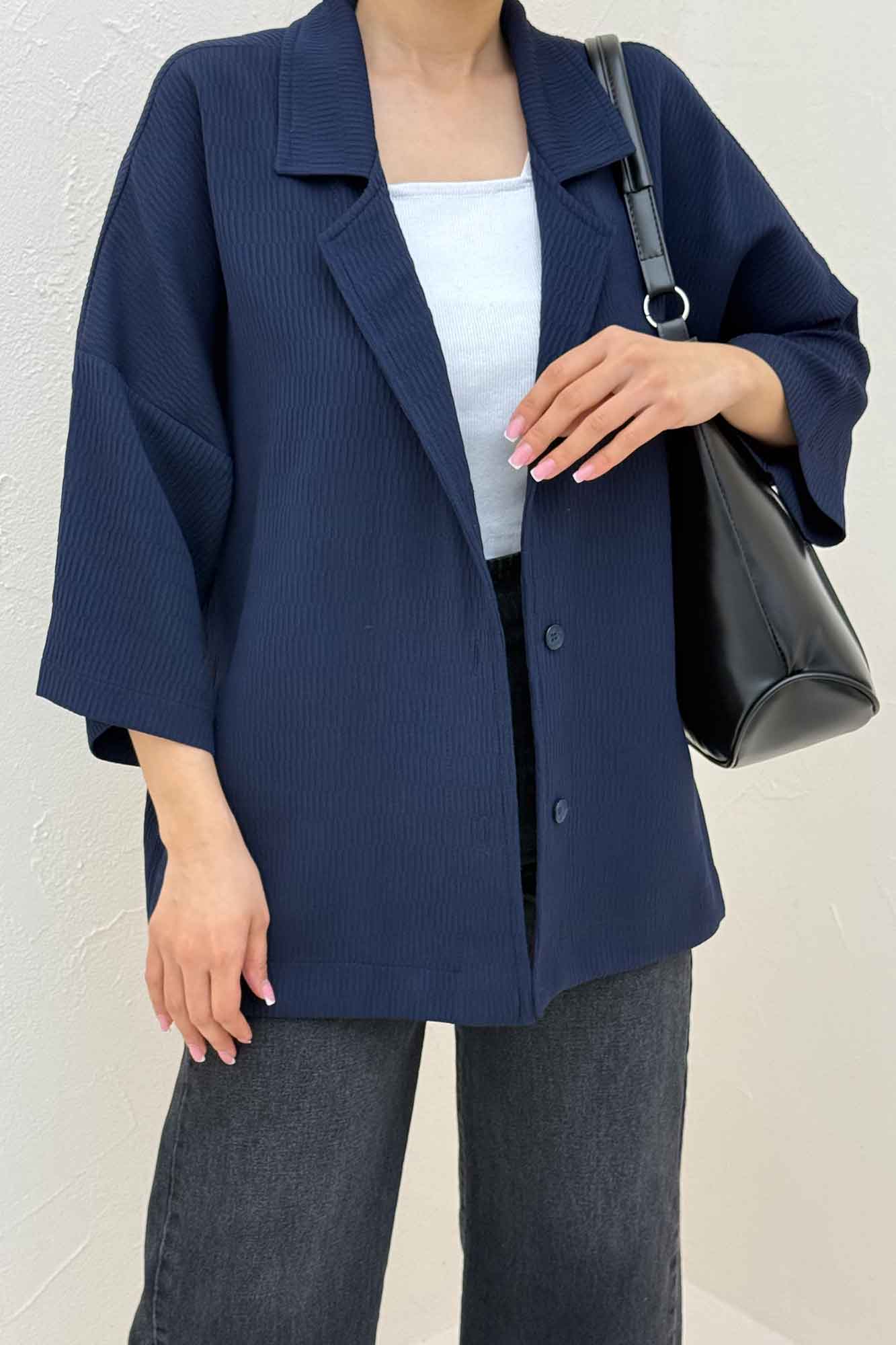 کت یقه شکاری آستین سه رب السا