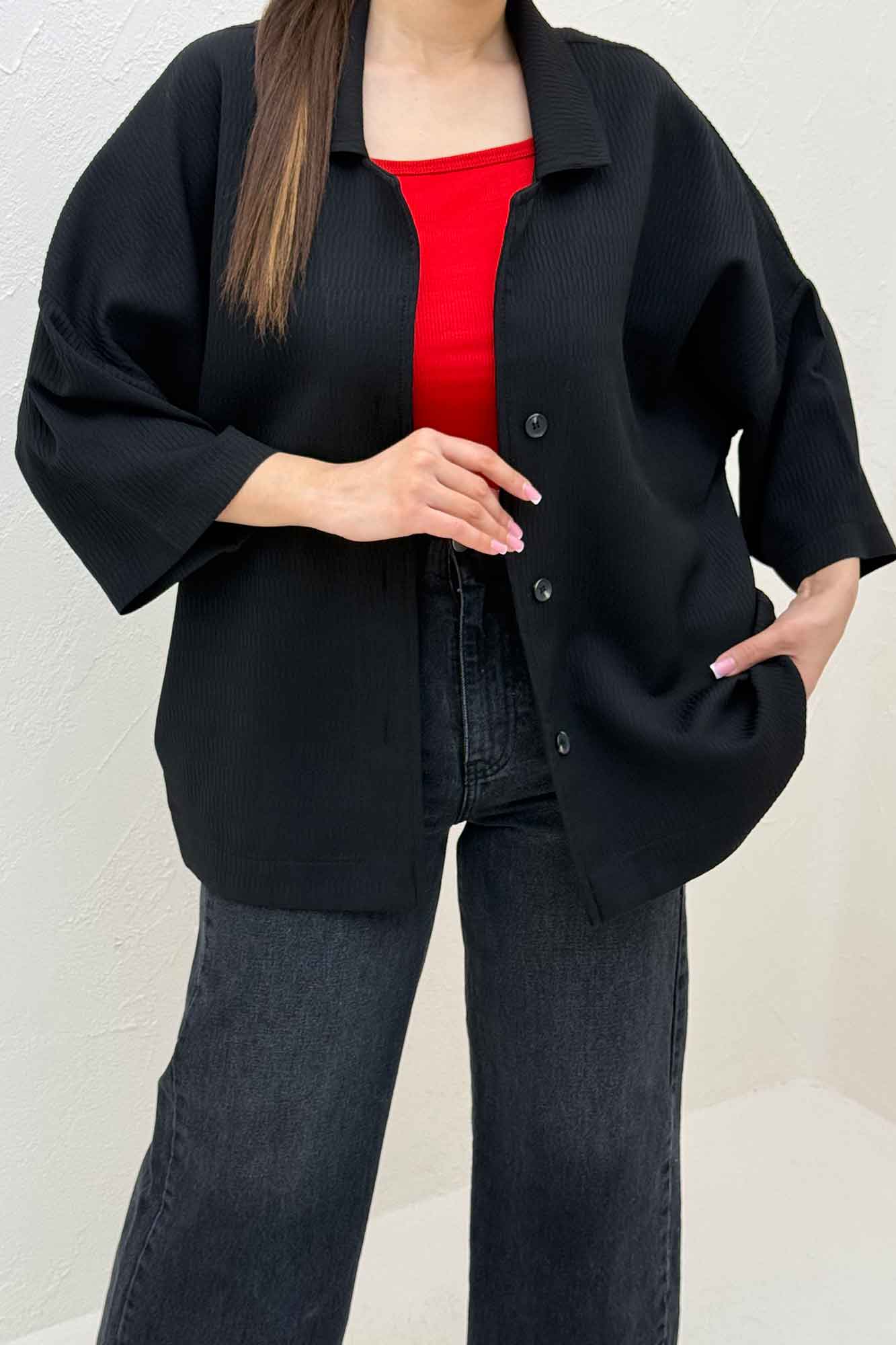 کت یقه شکاری آستین سه رب السا