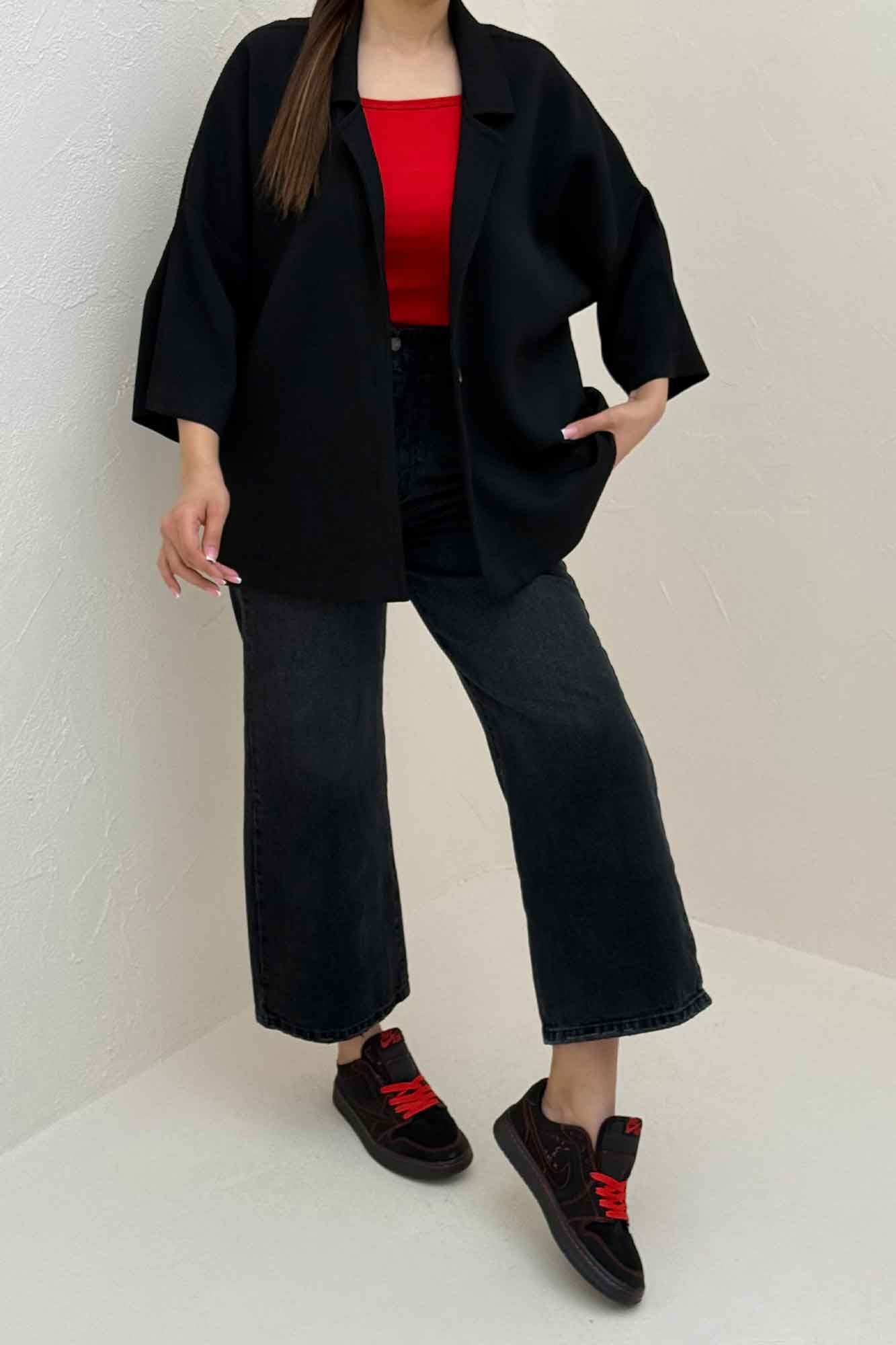 کت یقه شکاری آستین سه رب السا