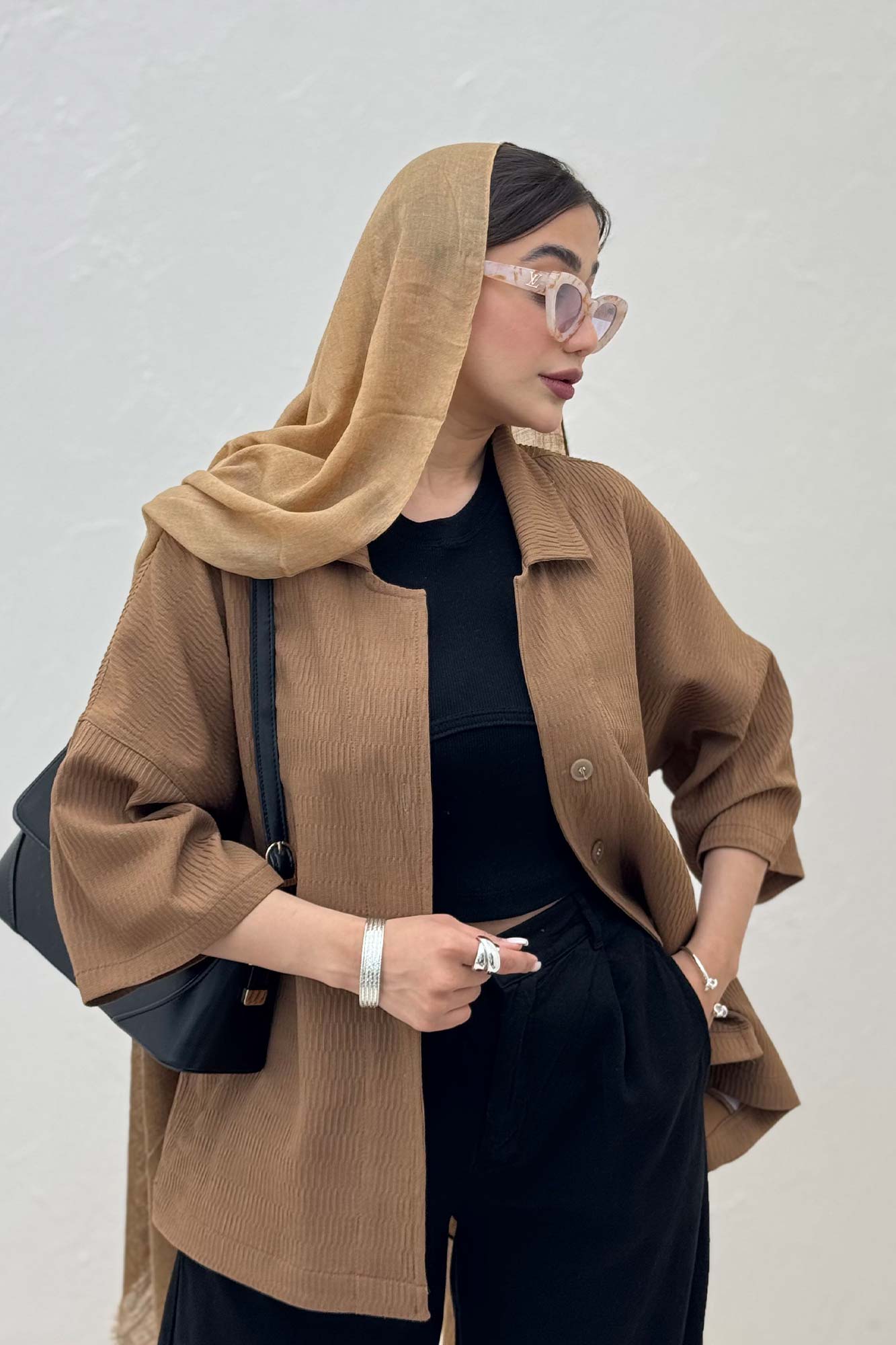 کت یقه شکاری آستین سه رب السا