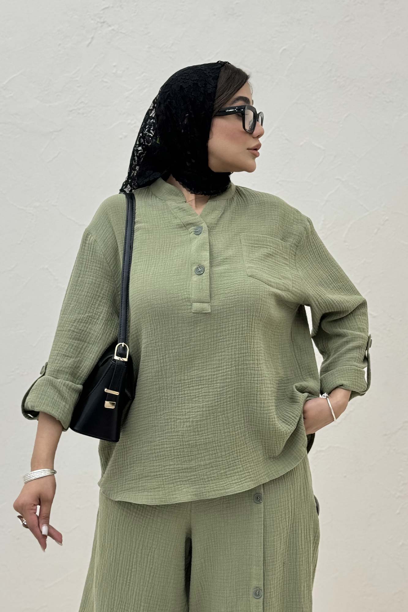 ست بلوز و شلوار دبل فیس آرسین