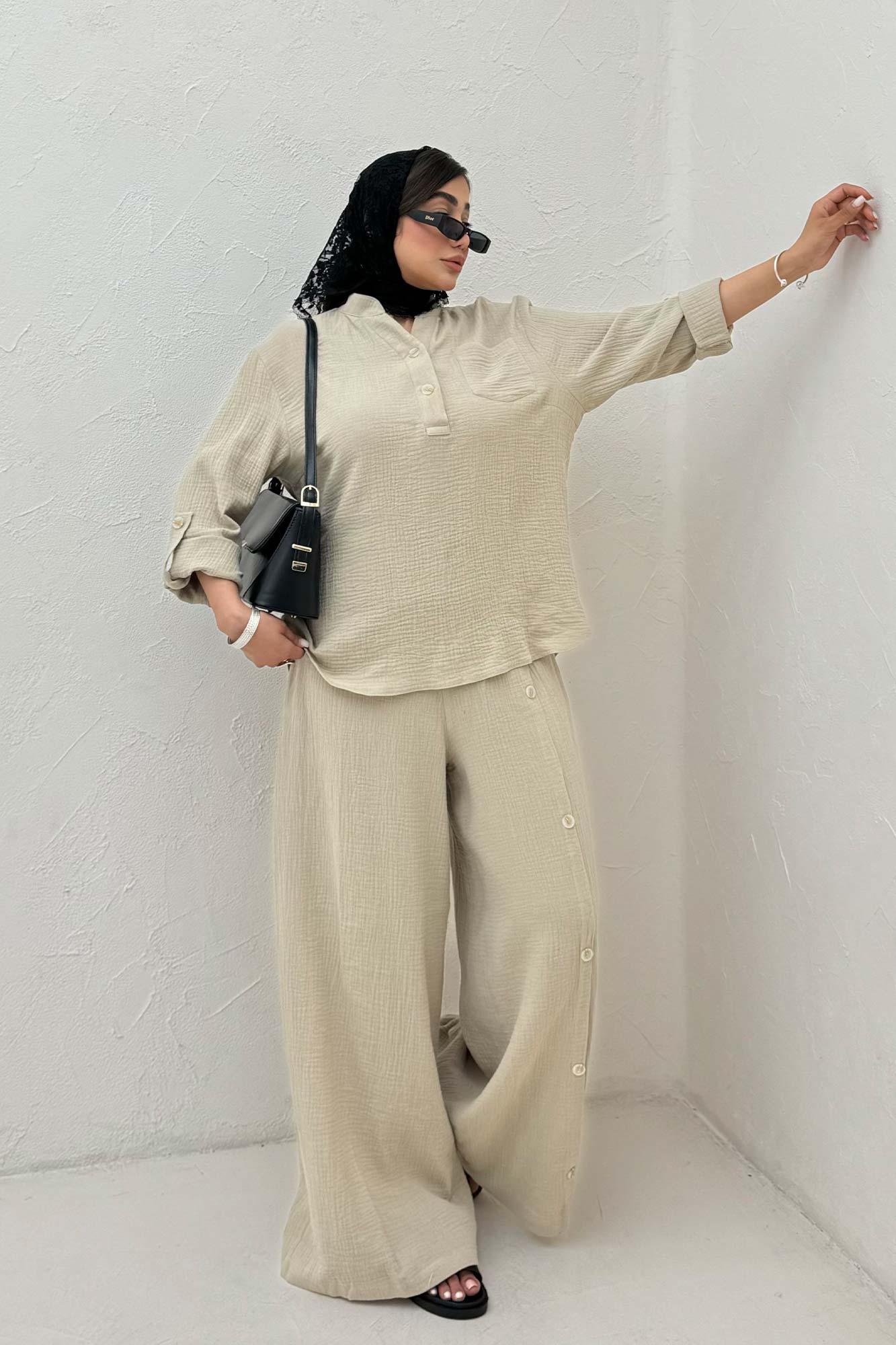 ست بلوز و شلوار دبل فیس آرسین