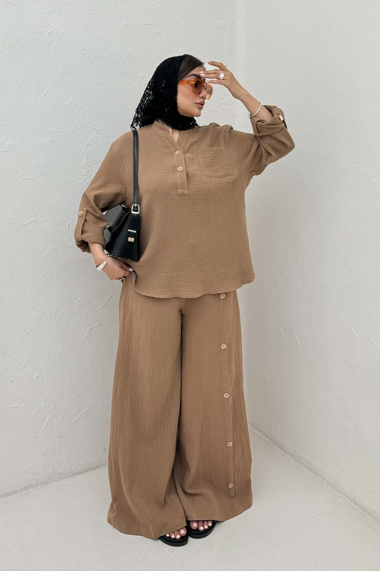 ست بلوز و شلوار دبل فیس آرسین