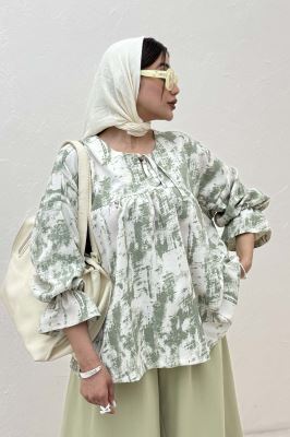 مانتو عروسکی پرینتی چیندار کد 3