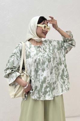 مانتو عروسکی پرینتی چیندار کد 3