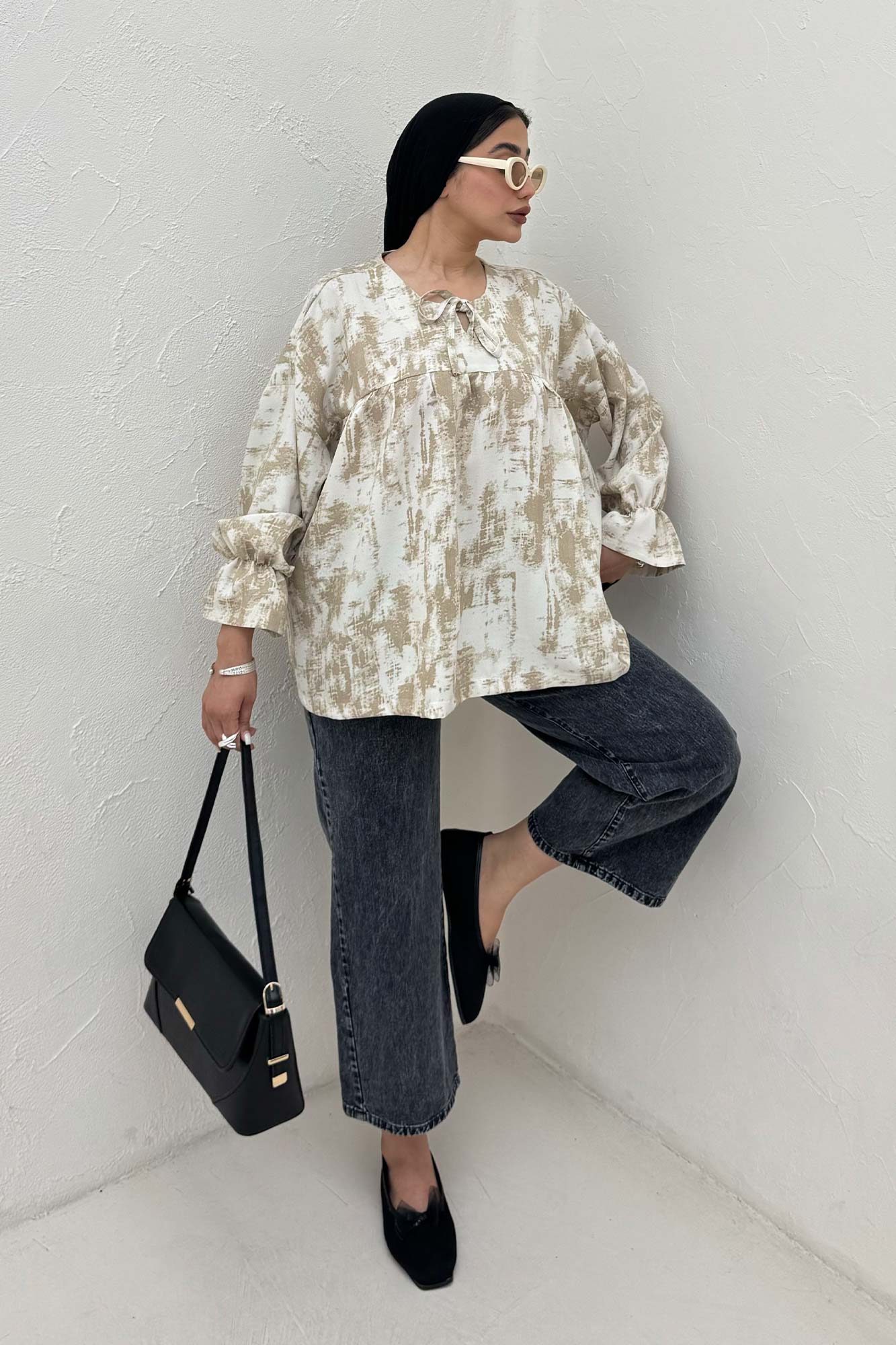 مانتو عروسکی پرینتی چیندار کد 3