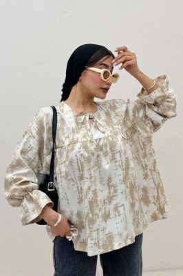 مانتو عروسکی پرینتی چیندار کد 3