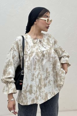 مانتو عروسکی پرینتی چیندار کد 3