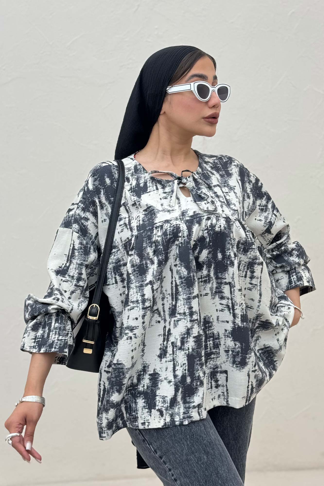 مانتو عروسکی پرینتی چیندار کد 3