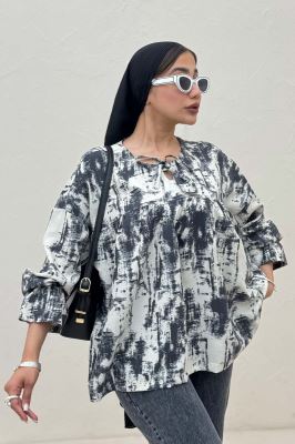 مانتو عروسکی پرینتی چیندار کد 3