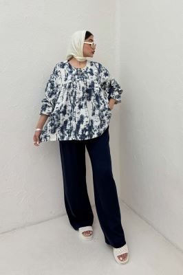 مانتو عروسکی پرینتی چیندار کد 3