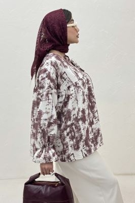 مانتو عروسکی پرینتی چیندار کد 3