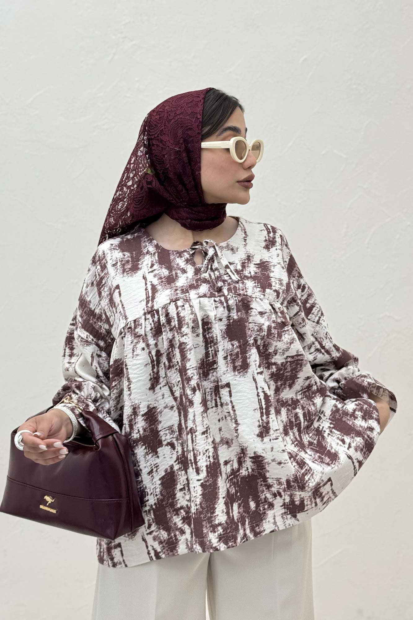 مانتو عروسکی پرینتی چیندار کد 3